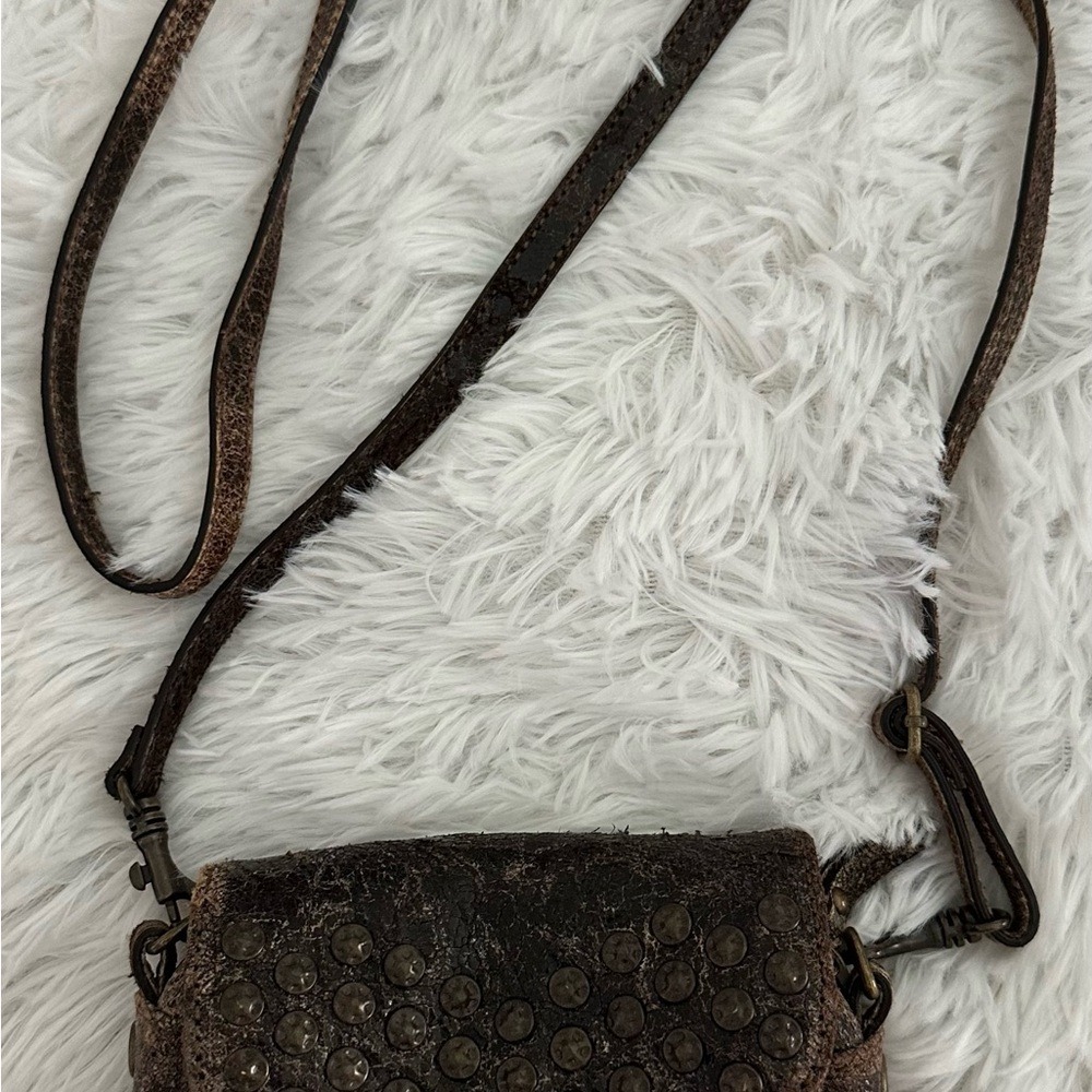 Frye Mini Brooklyn Leather Studded Crossbody Bag‎ Handbag